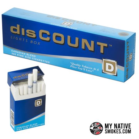 Discount Lights Cigarettes from My Native Smokes featuring cheap Canadian cigarettes, Native cigarettes, and discounted Canadian smokes available online in Canada.