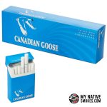 Canadian Goose Light Cigarettes package from My Native Smokes featuring affordable Canadian cigarettes with online ordering and Canada-wide shipping.