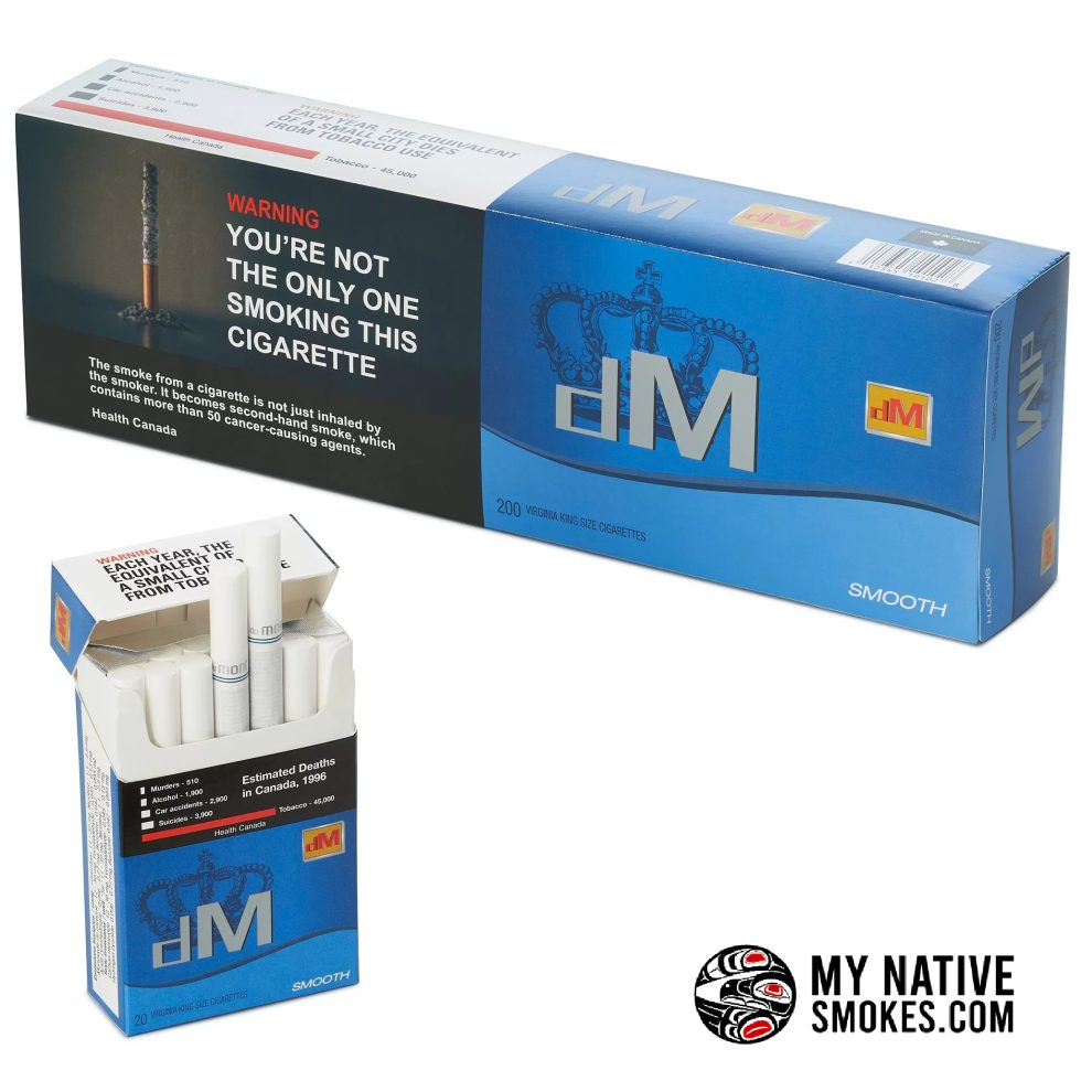 Dumont Lights DM Smooth Cigarettes from My Native Smokes featuring cheap Canadian cigarettes, Native cigarettes, and Canadian smokes available online in Canada.