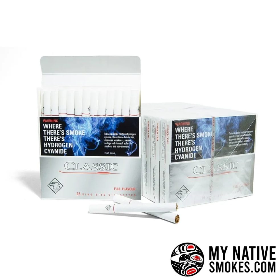 Classic Full Flavour Cigarettes from My Native Smokes featuring cheap Canadian cigarettes, Native cigarettes, and Canadian smokes available online in Canada.
