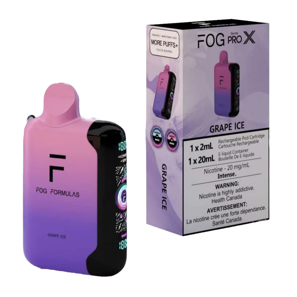 Fog Formulas ProX 50K disposable vape Canada 50000 puffs dual mesh adjustable airflow wattage