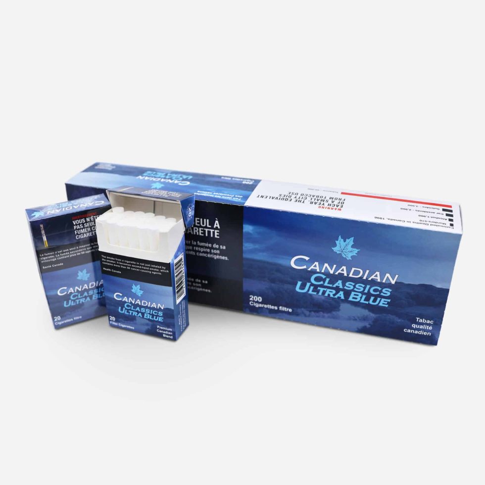 Canadian Classics Ultra Blue Cigarettes Pack – Smooth Light Canadian Cigarettes