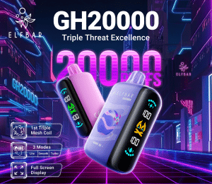 ELF BAR GH20K disposable vape 20000 puffs Canada triple mesh adjustable modes rechargeable