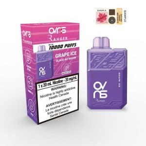OVNS 10K disposable vape 10000 puffs Canada mesh coil rechargeable adjustable airflow