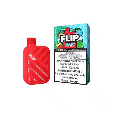FLIP BAR 9K - Straw Nana Orange Ice and Blue Razz Watermelon Ice