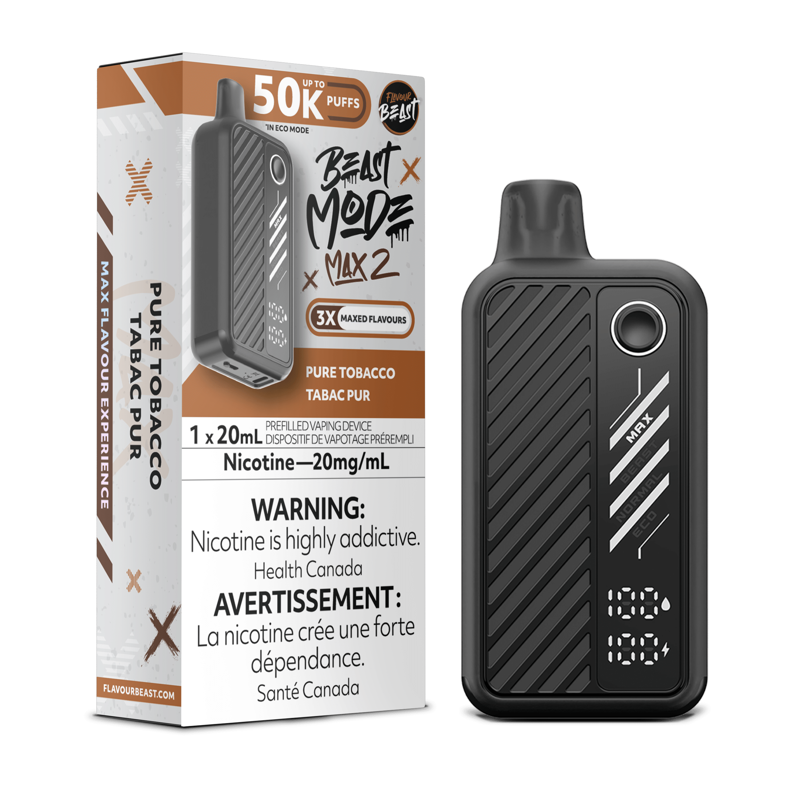 FlavourBeast BeastModeMax FEB RENDER FAM mg PureTobacco