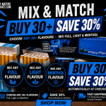Mix and Match Native Smokes Buy 30 Save 30 percent offer featuring cheap Canadian cigarettes, Native cigarettes, and discounted smokes available online in Canada.