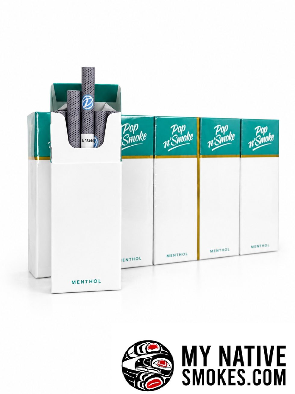 Pop N'Smoke Menthol slim cigarettes carton in Canada