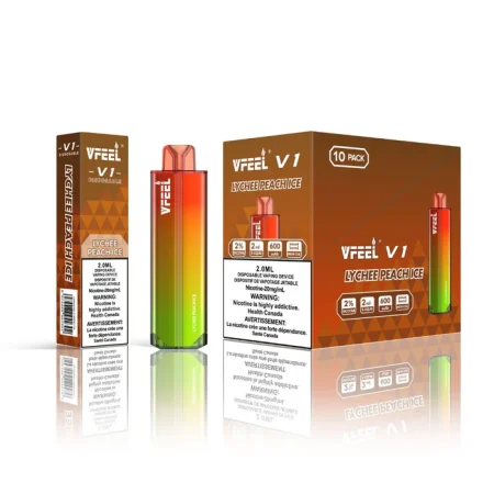 VFEEL V1 6000 Puffs – Lychee Peach Ice Disposable Vape