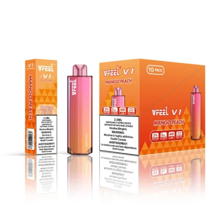 VFEEL V1 6000 Puffs – Mango Peach Disposable Vape