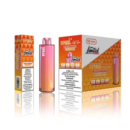 VFEEL V1 6000 Puffs – Peach Mango Pineapple Disposable Vape