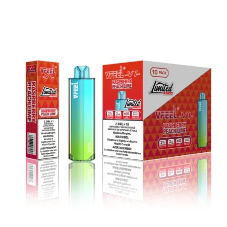 VFEEL V1 6000 Puffs – Raspberry Peach Lime Disposable Vape