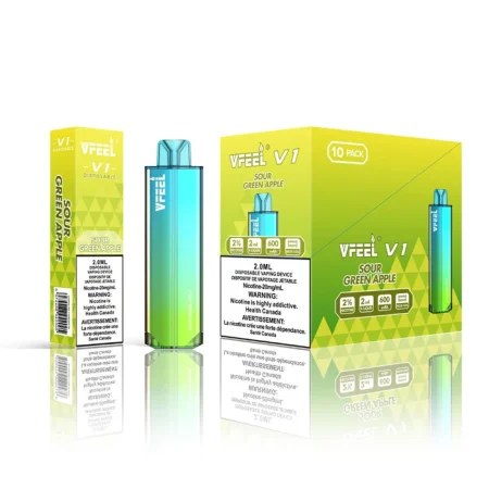 VFEEL V1 6000 Puffs – Sour Green Apple Disposable Vape