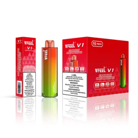 VFEEL V1 6000 Puffs – Strawberry Dragonfruit Ice Disposable Vape