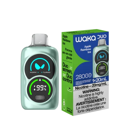 WAKA DUO 28000 Puffs – Apple Rainbow Ice Disposable Vape