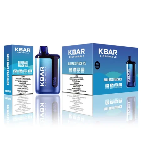 VFEEL Krazy Bar (KBAR) 7500 – Blue Razz Peach Ice Disposable Vape