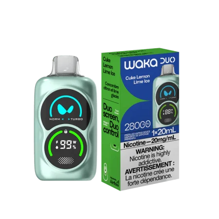 WAKA DUO 28000 Puffs – Cuke Lemon Lime Ice Disposable Vape