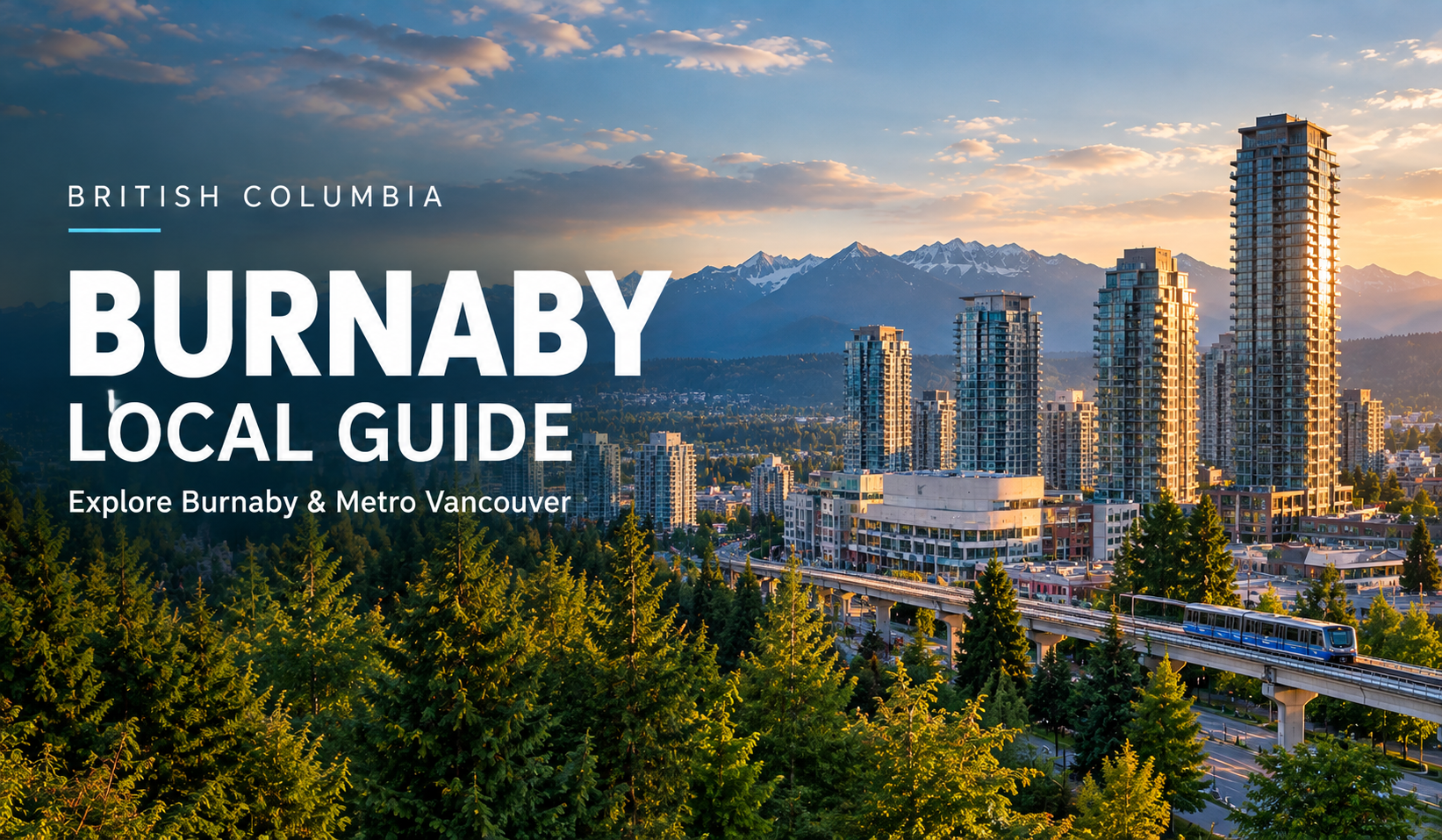 Burnaby BC cityscape and North Shore Mountains for the Native Smokes Burnaby BC online cigarette guide
