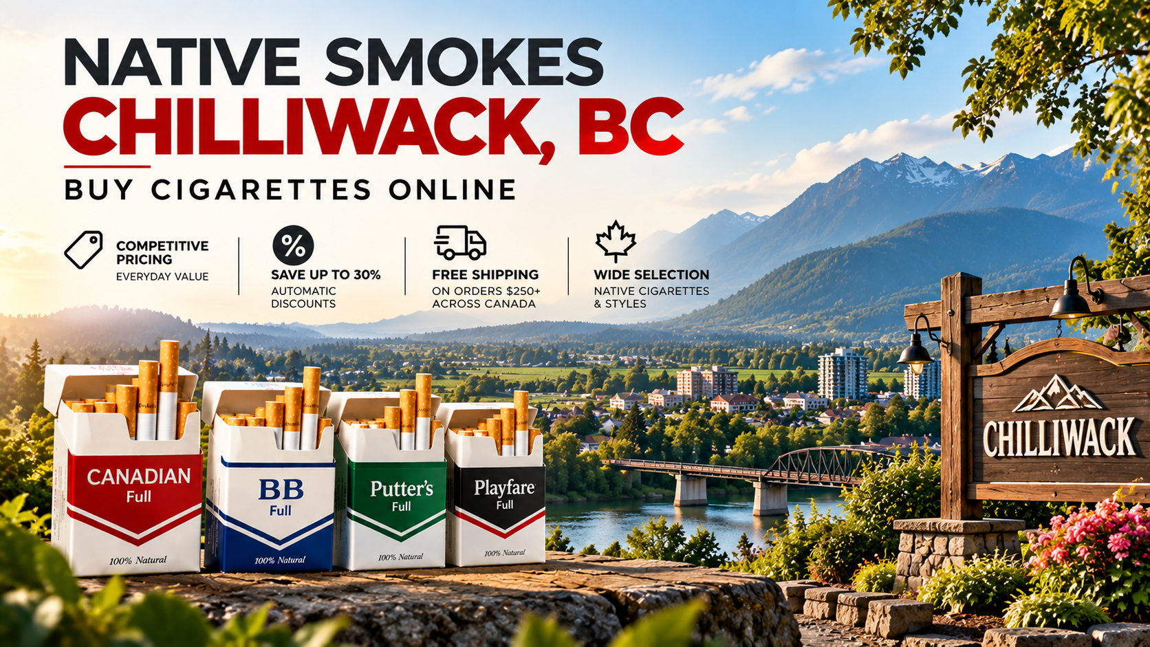 Native smokes Chilliwack BC online cigarette shopping and savings
