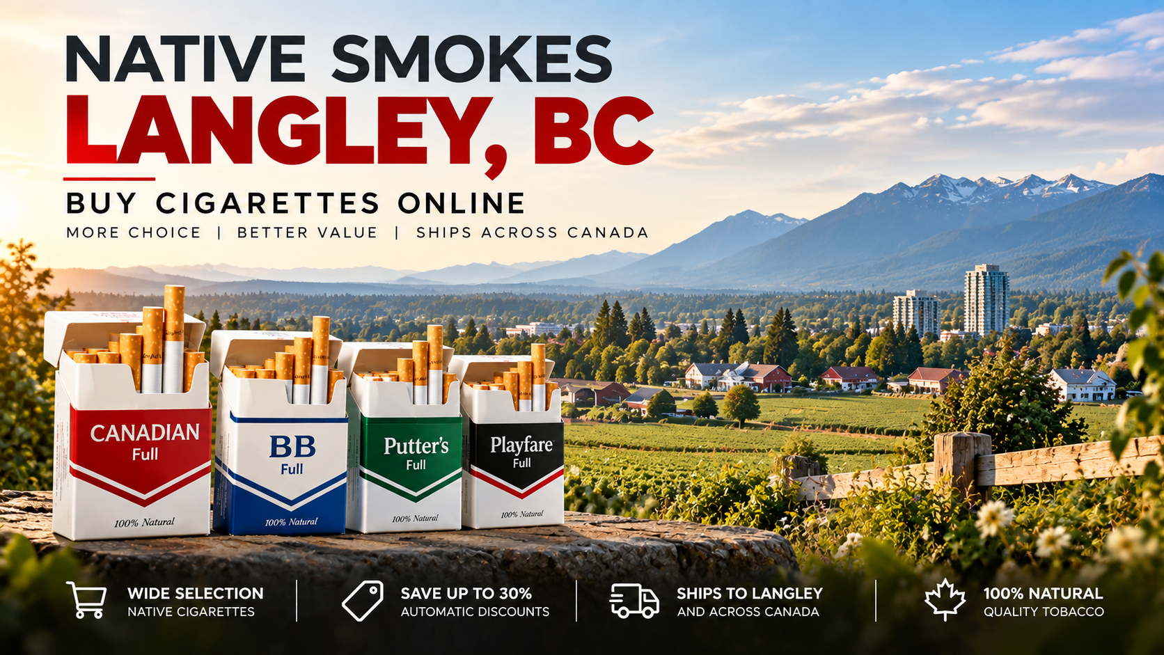 Native smokes Langley BC online cigarette shopping guide