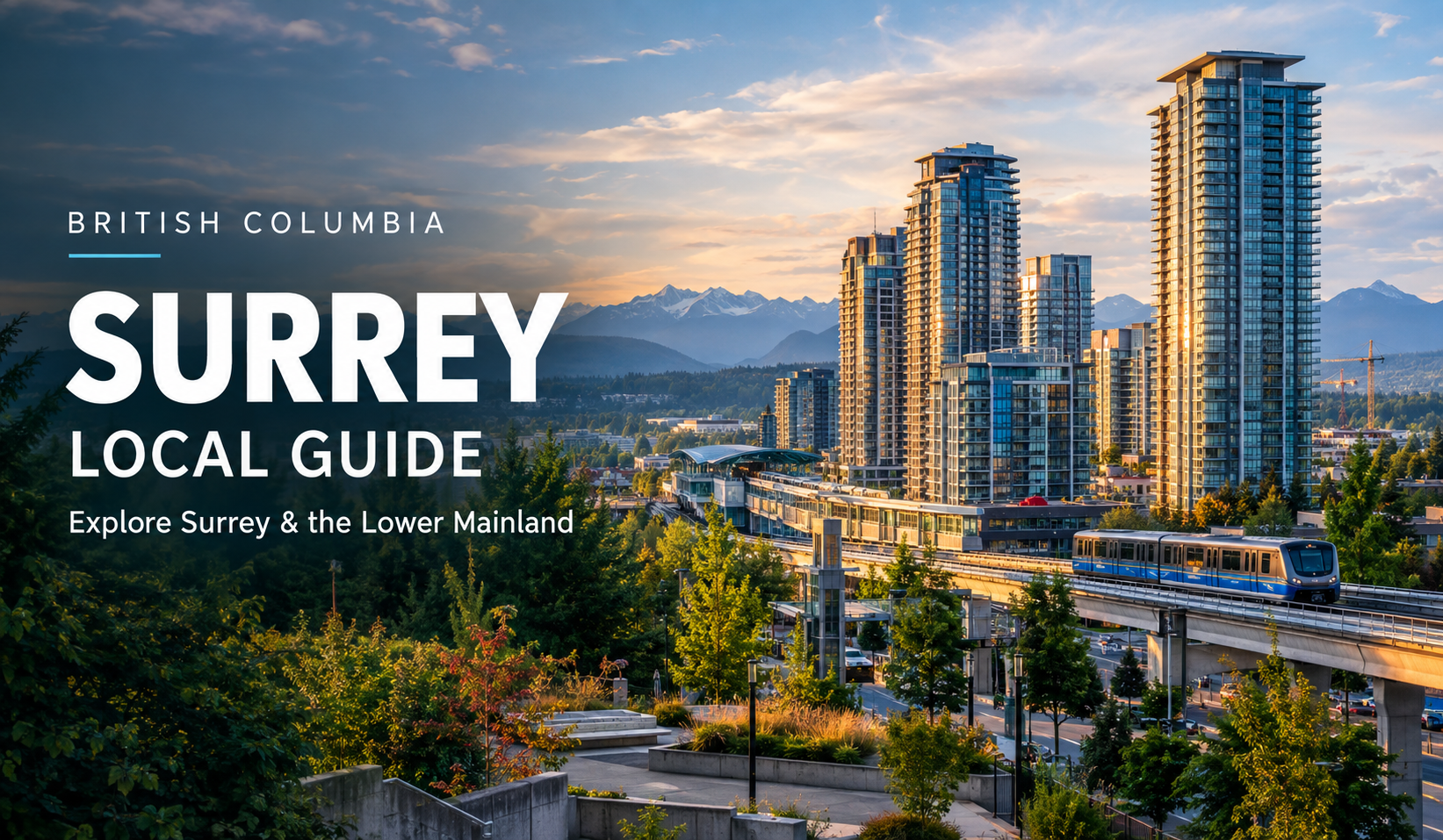Surrey BC cityscape and Lower Mainland scenery for the Native Smokes Surrey BC online cigarette guide