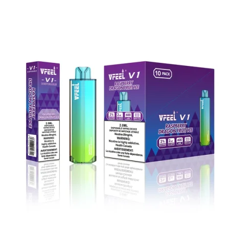VFEEL V1 6000 Puffs – Raspberry Dragonfruit Ice Disposable Vape