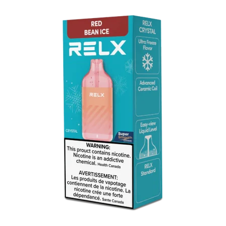 RELX Crystal 15000 Puffs – Red Bean Ice Disposable Vape