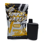 Simply Vapes Super Gas 3mL Indica THC disposable vape with packaging