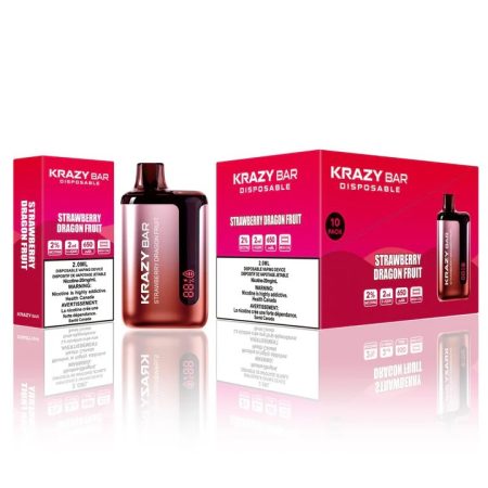 VFEEL Krazy Bar (KBAR) 7500 – Strawberry Dragonfruit Ice Disposable Vape